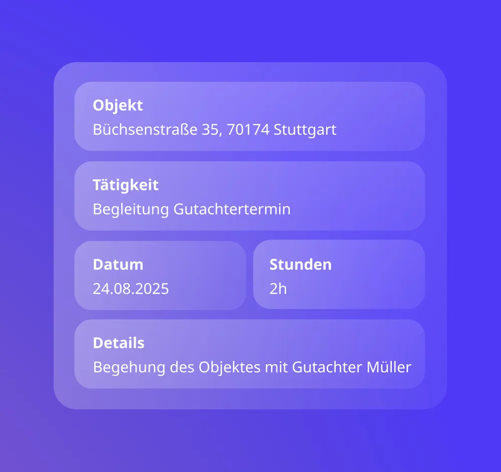 Sondervergütungen minutengenau erfassen – propinsight Screenshot